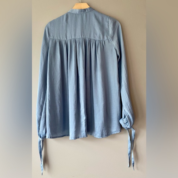 NEW Abercrombie & Fitch blouse balloon sleeves small oversized button down shirt - Picture 6 of 6